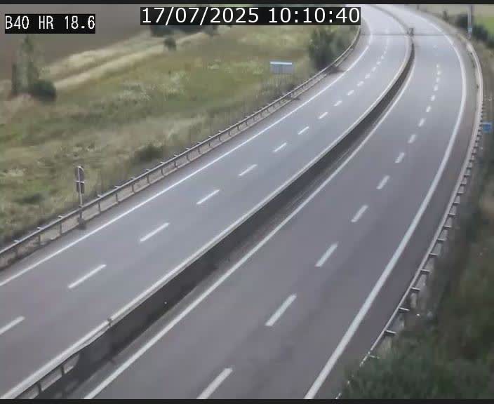 Webcam sur la route de liaison entre Micheville et Esch-Belval à la frontière entre le Luxembourg et la France. Vue orientée vers la Lorraine.