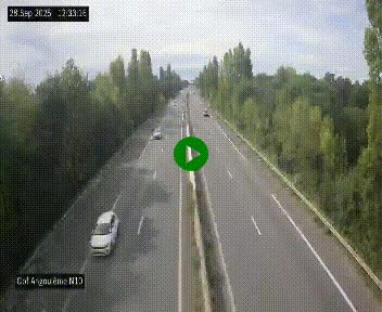 Webcam routière à la fin de la N10, en périphérique ouest d'Angouleme, proche de la jonction avec l'A10