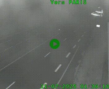 Caméra routière sur l'autoroute A20 à Saint-Hilaire-Bonneval, au sud de Limoges. Vue orientée vers Paris
