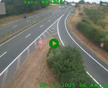 Webcam N147 au nord de Poitiers et à la jonction avec la A10