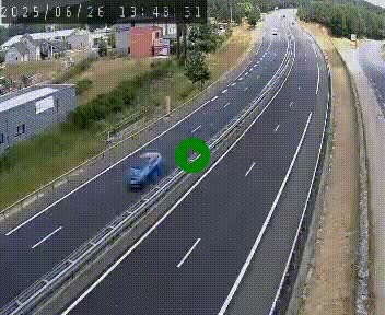 Caméra autoroute A75 à hauteur du col du rocher blanc en direction de Montpellier