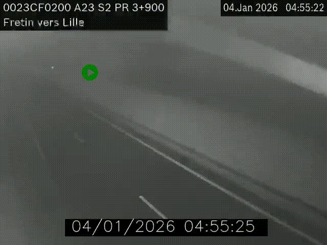 Webcam autoroute A23 à hauteur de Fretin. Vue orientée vers Lille