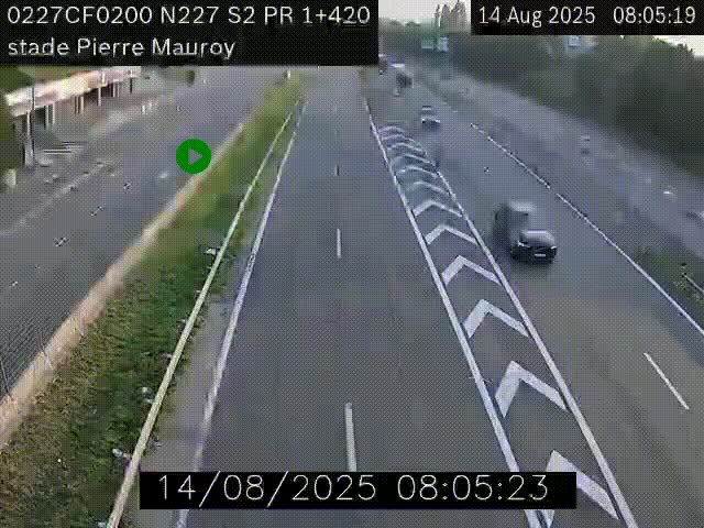 Webcam à hauteur du Stade Pierre Mauroy à Villeneuve d'Ascq sur la N227. Vue orientée vers Mons-en-Baroeul