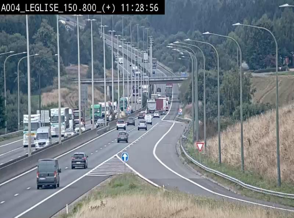 Caméra autoroute Belgique - Côte de Léglise, E411(A4) direction Luxembourg