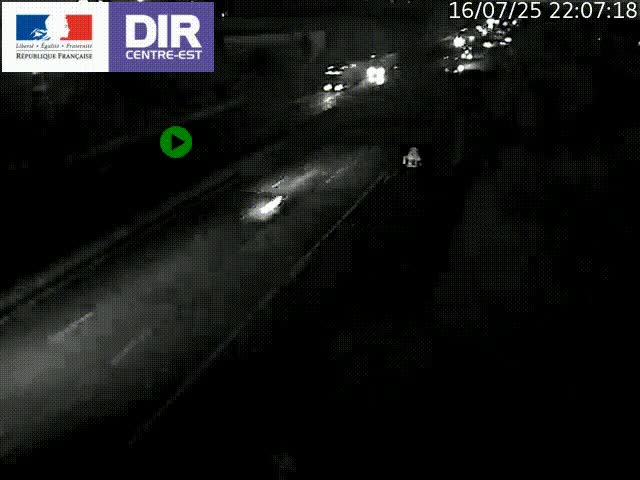 Caméra de circulation à Saint-Priest à la jonction entre l'A43 et l'A46 en direction de Marseille