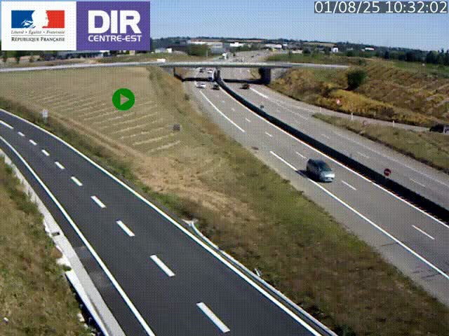 Webcam sur le contournement de Valence, sur la Nationale 7, caméra orientée vers Lyon