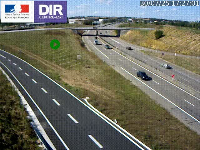 Webcam sur le contournement de Valence, sur la Nationale 7, caméra orientée vers Lyon