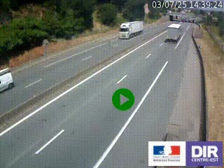 Caméra autoroutière sur l'A47 à hauteur de Givors, a proximité de Lyon. La webcam est orientée vers Lyon