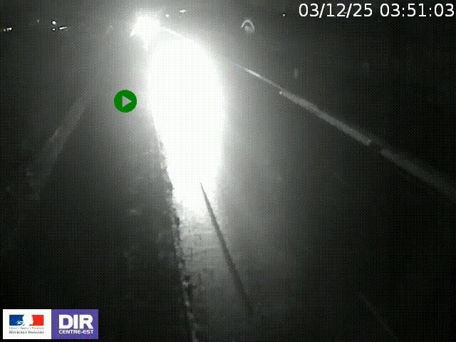 Webcam à Bron sur l'A43 à la jonction avec le boulevard périphérique de Lyon (D383). Vue orientée vers Lyon