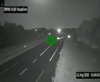 Webcam autoroute A150 à hauteur de La Vaupalière en périphérie de Rouen. Vue orientée vers Rouen