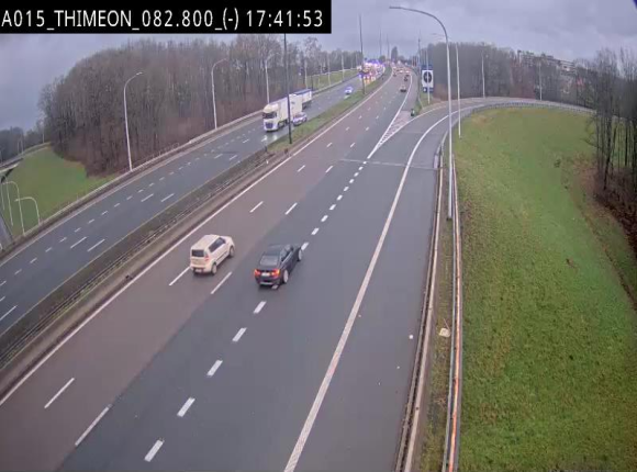 Caméra trafic Belgique - Thiméon - E42, jonction avec A54 (E420) direction La Louvière/Charleroi - BK 82.82