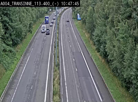 Caméra trafic E411 (A4) - Transinne direction Namur - BK 113.425