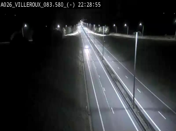 Webcam autoroute A26/E25 à hauteur de Vaux-sur-Sûre, à la jonction avec la N85 en direction de Liège - BK 83.6