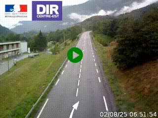 Web cam sur la N90 à Aime, en provenance de Bourg-Saint-Maurice et en direction d'Albertville