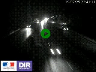 Caméra autoroute sur A6 - Valvert, près de Lyon, en direction de Paris, à hauteur de la sortie 36 Porte du Valvert