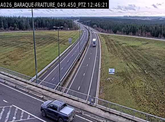 Webcam à la Baraque de Fraiture à la jonction entre l'E25 et la N89 à hauteur de Vielsalm