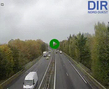 Webcam sur le périphérique de Caen (N814) à l'est de la ville, à Mondeville hauteur de la sortie 2, Presqu'île-Rives de l'Orne, au bout de l'autoroute A13