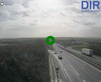 Webcam au début de l'A84 sur le périphérique Ouest de Caen (N814) à hauteur de la sortie 9, Porte de Bretagne