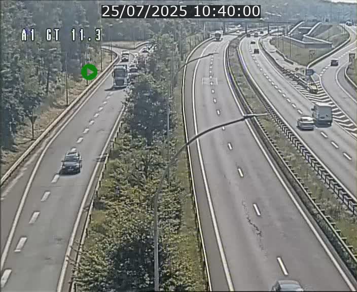Traffic live webcam Luxembourg Senningerberg - A1 direction Allemagne - BK 11.3