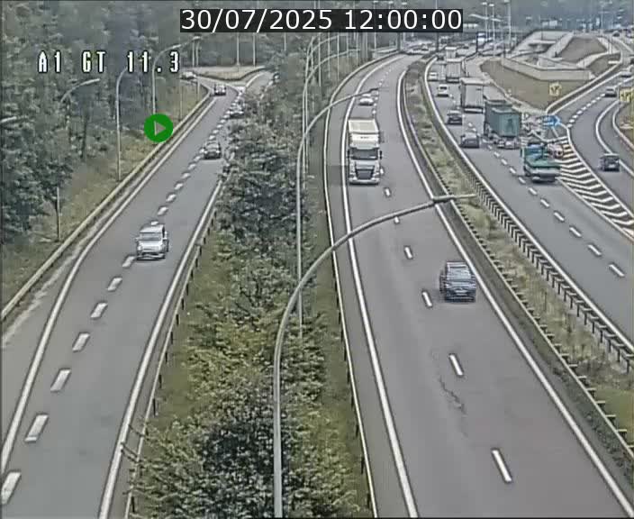 Traffic live webcam Luxembourg Senningerberg - A1 direction Allemagne - BK 11.3