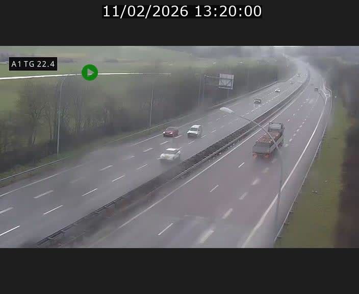 Traffic live webcam Luxembourg Flaxweiler - A1 direction Luxembourg - BK 22.4