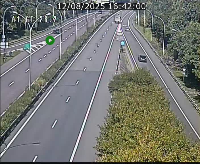 Traffic live webcam Luxembourg Grevenmacher - A1 direction Allemagne - BK 26.2