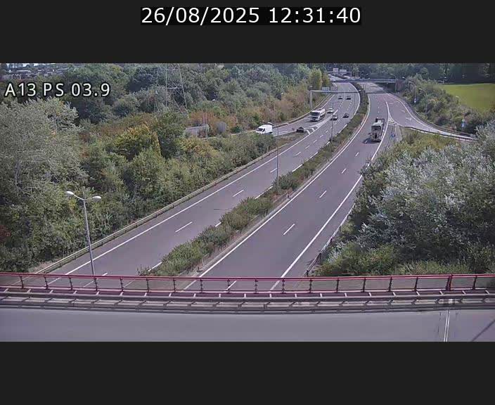 Traffic live webcam Luxembourg Differdange - A13 direction Esch-sur-Alzette - BK 3.9
