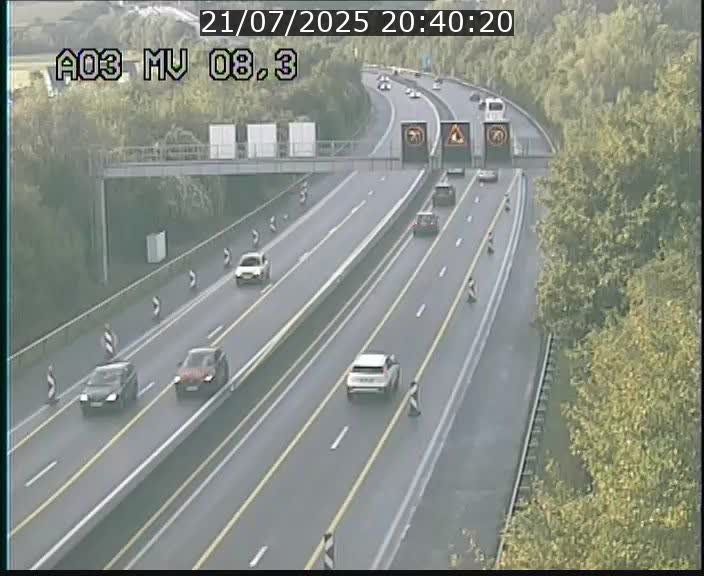 Webcam Autoroute après la Croix de Bettembourg en direction de Luxembourg sur l'A3