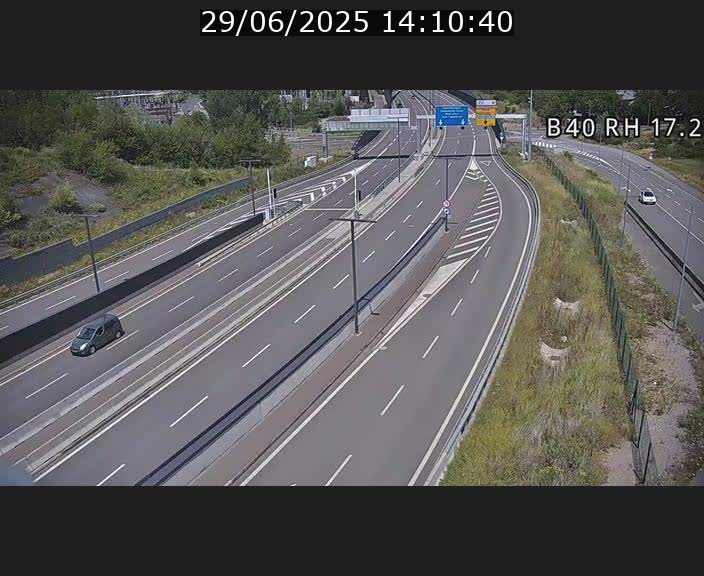 Webcam sur le contournement d'Esch Belval à hauteur de la sortie Université de Luxembourg. Vue orientée vers Luxembourg