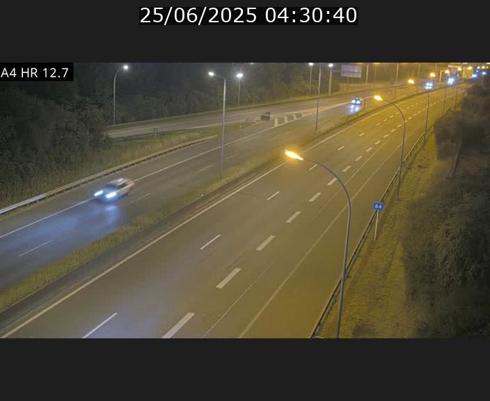 Traffic live webcam Luxembourg Esch sur Alzette - A4 - BK 12.7 - direction Esch-Belval