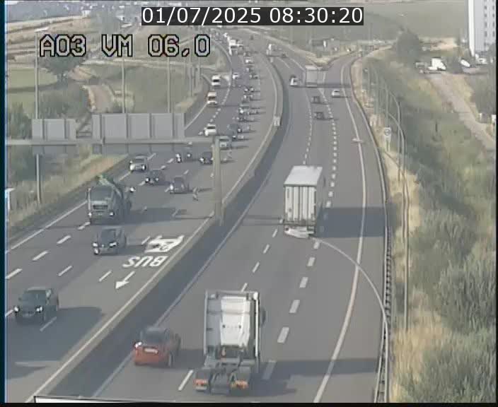Traffic live webcam Luxembourg Aire de Berchem - A3 - BK 6 - direction France