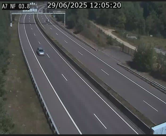 Webcam autoroute A7 au Luxembourg à la sortie du Tunnel Stafelter vers le Nord