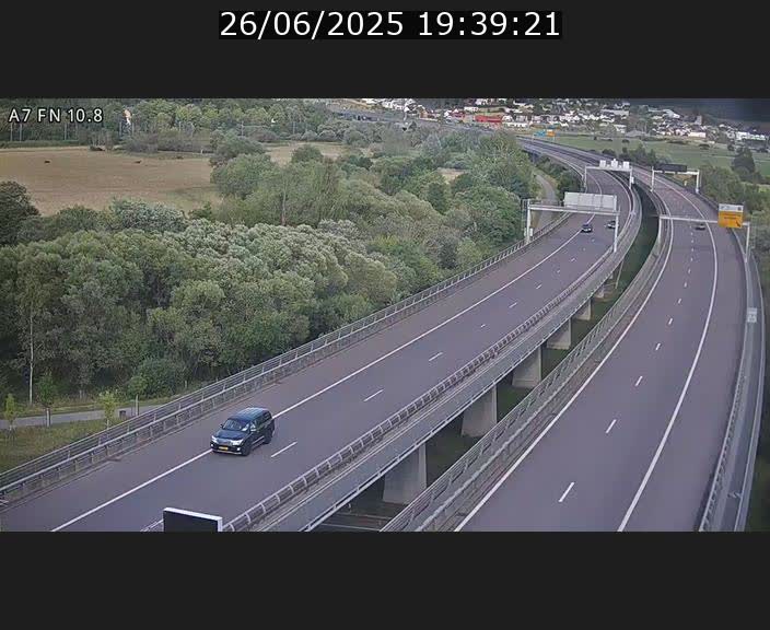 Caméra trafic Luxembourg - A7, Tunnel Gousselerbierg, sortie sud, direction rond-point Lorentzweiler (BK 10.8)
