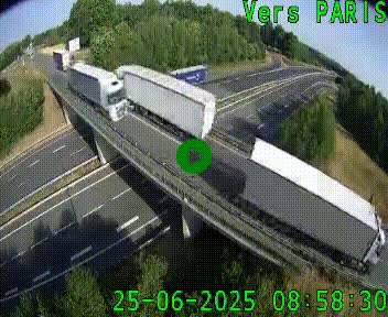 Clone of Caméra routière sur l'autoroute A20 au nord de Limoges, à la jonction avec la N520. Vue orientée vers Paris