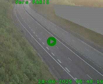 Caméra routière sur l'autoroute A20 à Saint-Pardoux-l'Ortigier, à la jonction avec l'A89. Vue orientée vers Paris