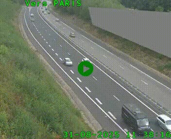 Caméra routière sur l'autoroute A20 à Saint-Pardoux-l'Ortigier, à la jonction avec l'A89. Vue orientée vers Paris