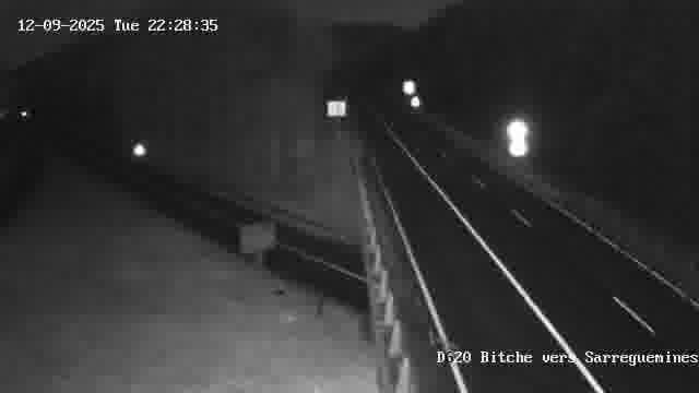 Webcam sur la D620, sur le contournement de Bitche. Vue orientée vers Sarreguemines