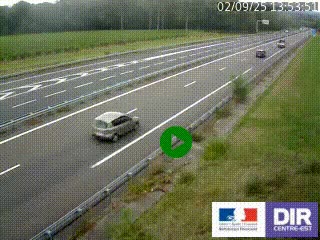 Webcam autoroute sur l'A77 à hauteur de Pouilly-sur-Loire en direction de Nevers
