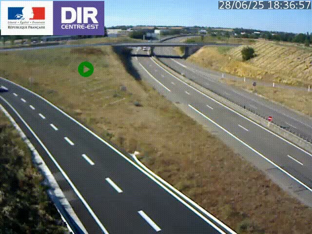 Webcam sur le contournement de Valence, sur la Nationale 7, caméra orientée vers Lyon
