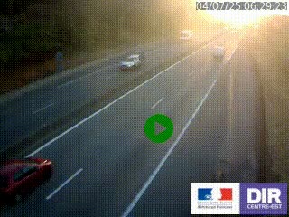 Caméra autoroutière sur l'A47 à hauteur de Givors, a proximité de Lyon. La webcam est orientée vers Lyon