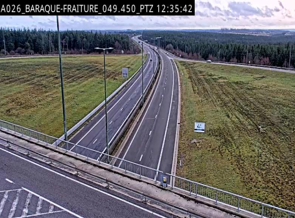 Webcam à la Baraque de Fraiture à la jonction entre l'E25 et la N89 à hauteur de Vielsalm