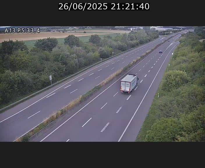 Webcam trafic sur A13 à hauteur de Mondorf-les-Bains en direction d'Altwies