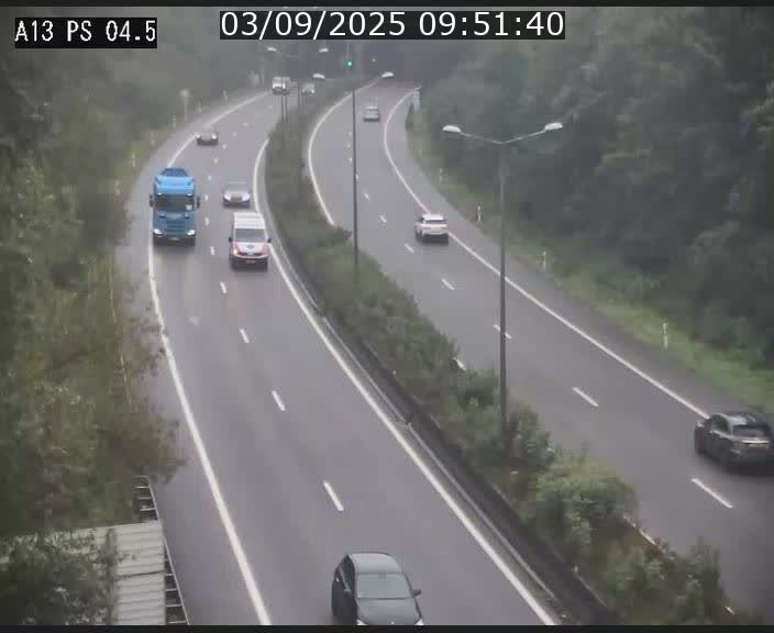 Traffic live webcam Luxembourg Differdange - A13 direction Esch-sur-Alzette - BK 4.5