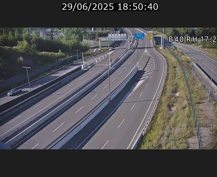 Webcam sur le contournement d'Esch Belval à hauteur de la sortie Université de Luxembourg. Vue orientée vers Luxembourg