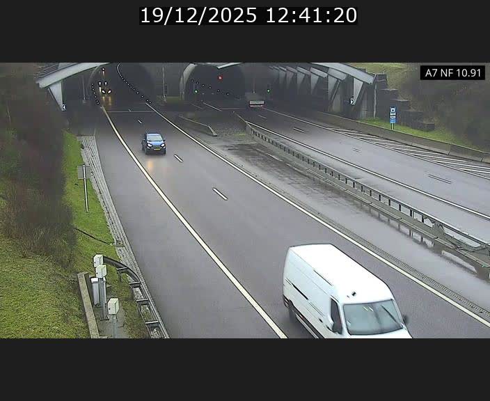 Caméra trafic Luxembourg - A7, Tunnel Gousselerbierg, entrée sud, direction Mersch