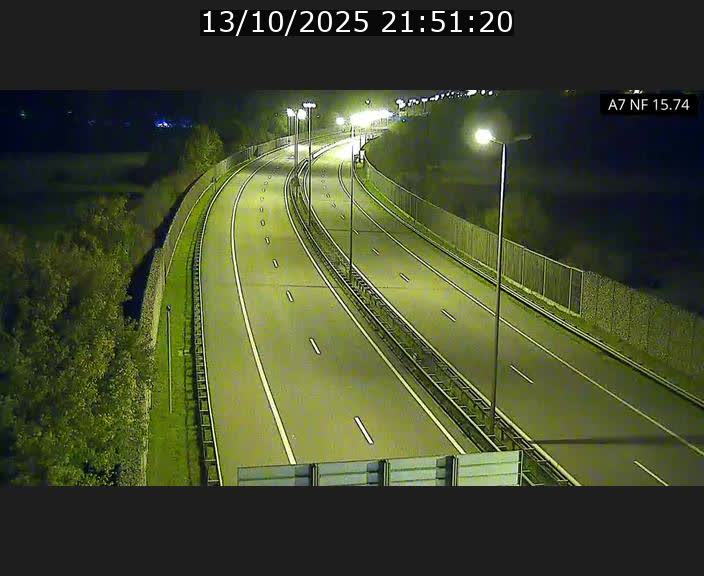 Caméra trafic Luxembourg - A7, Tunnel Mersch, entrée nord, direction Lorentzweiler