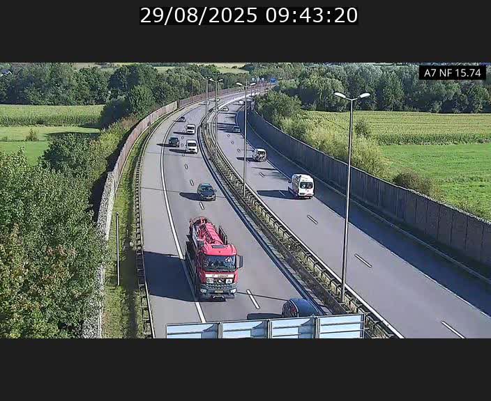 Caméra trafic Luxembourg - A7, Tunnel Mersch, entrée nord, direction Lorentzweiler