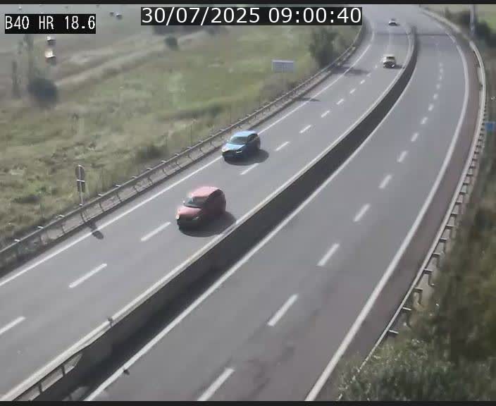 Webcam sur la route de liaison entre Micheville et Esch-Belval à la frontière entre le Luxembourg et la France. Vue orientée vers la Lorraine.
