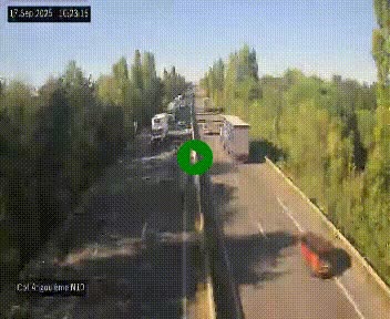 Webcam routière à la fin de la N10, en périphérique ouest d'Angouleme, proche de la jonction avec l'A10