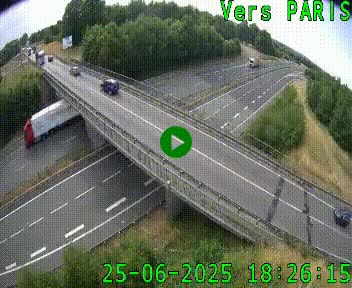 Clone of Caméra routière sur l'autoroute A20 au nord de Limoges, à la jonction avec la N520. Vue orientée vers Paris